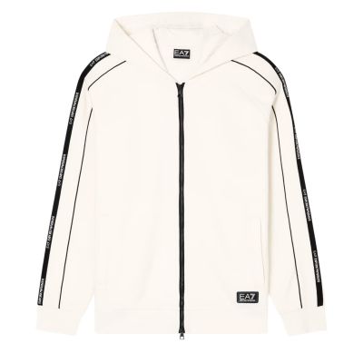 EA7 Felpa train logo tape hoodie fz