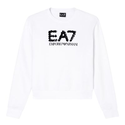 EA7 Felpa train logo series top w crystal