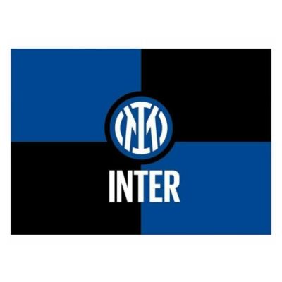 DANA SPORT Bandiera scacchi con logo inter
