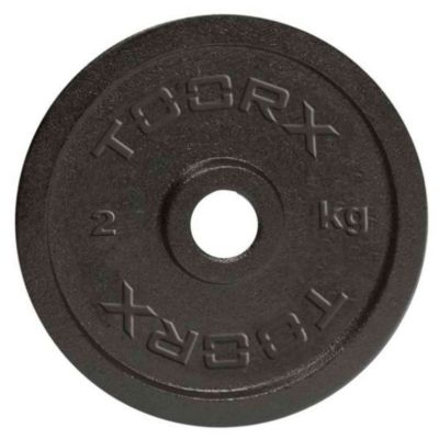 DANA SPORT Disco ghisa nera - 2 kg con foro diam. mm 25