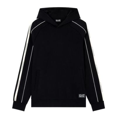 EA7 Felpa train logo tape hoodie