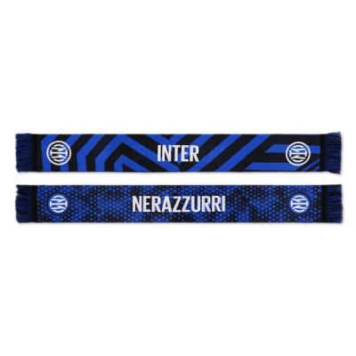DANA SPORT Sciarpa inter raso doppiata nerazzurri